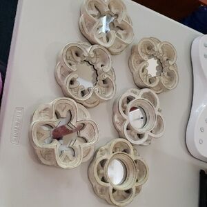 Decorative Cream Wall Mirrors Set Of 6